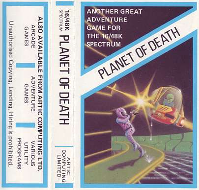 Adventure A: Planet of Death box art for ZX Spectrum